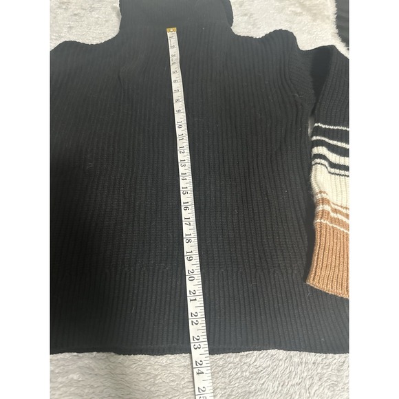 OBERMEYER Women's Small Limber 1/2 Zip Sweater Black 100% Wool - Picture 7 of 7